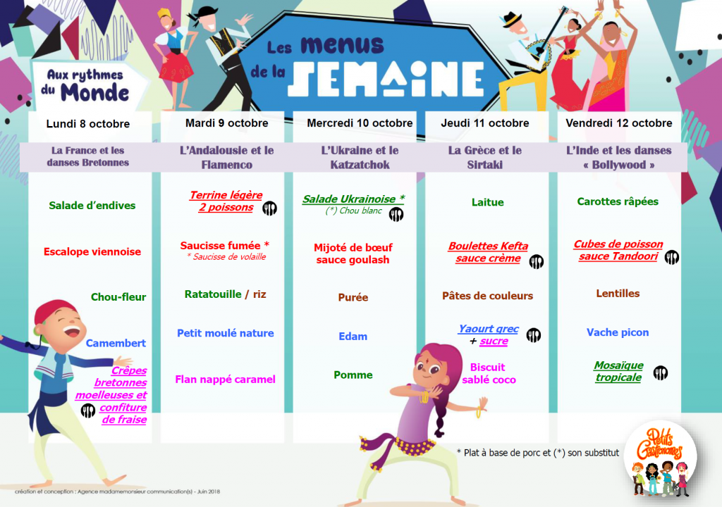 semaine du gout menu